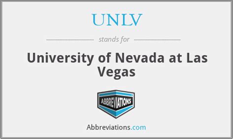 what does unlv stand for